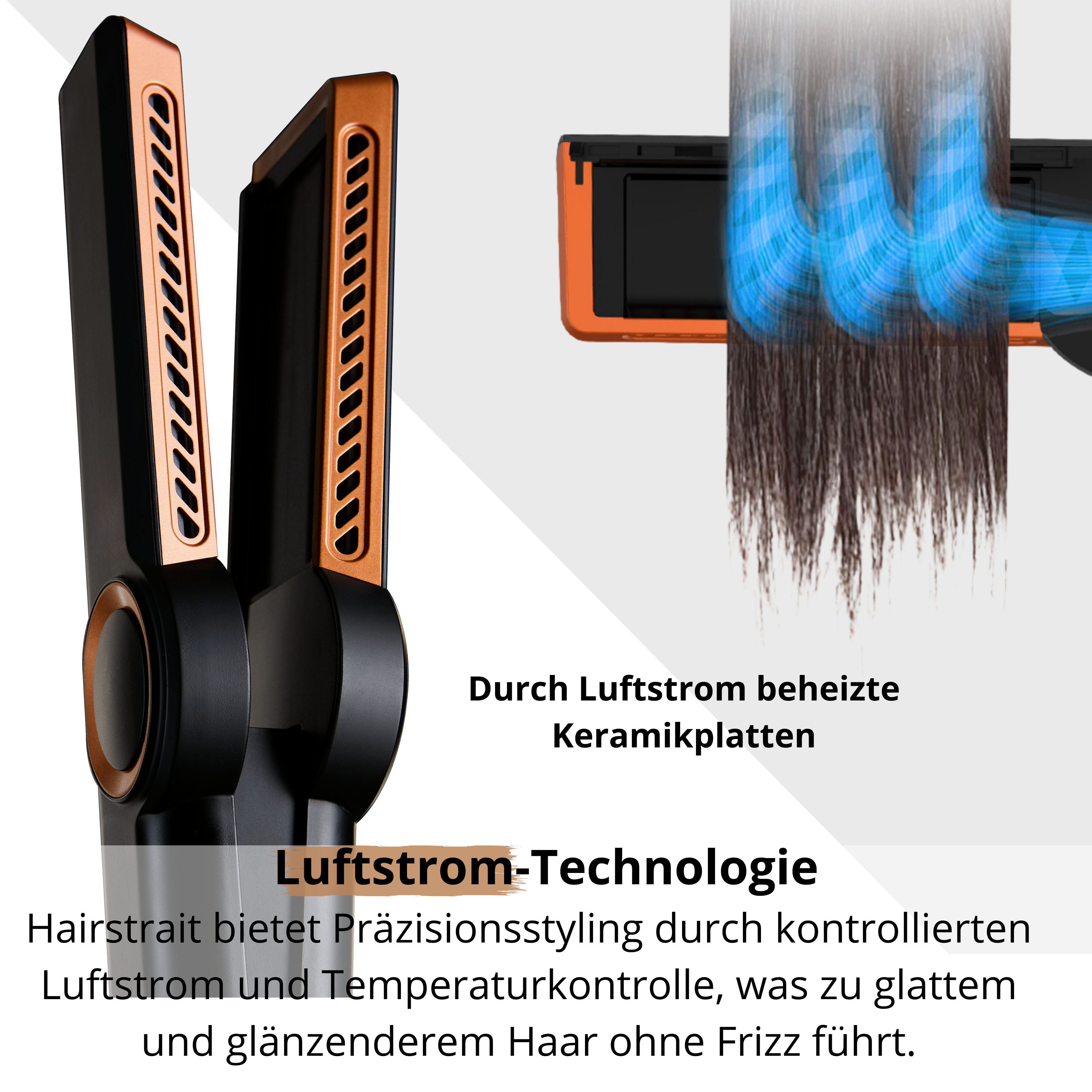 Leto Hairstrait Glätteeisen - 2 Einzelfunktionen